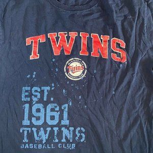 MINNESOTA TWINS 1961 Baseball Club Cotton Blue T-Shirt - Size XL